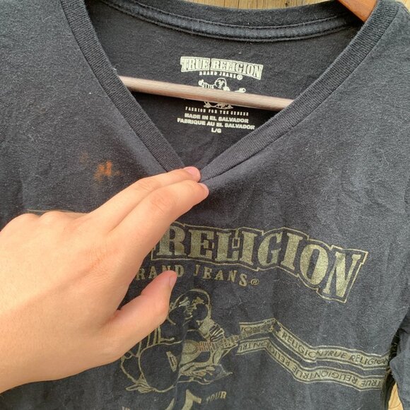 True Religion BIG LOGO T Shirt Large - Picture 2 of 2